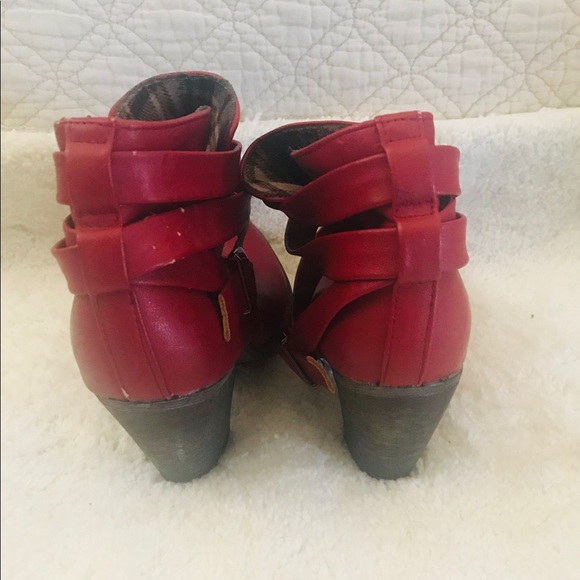 🌺Bucco Red Boots - Picture 2 of 8